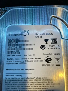 Seagate Barracuda 7200.12 ST3500413AS 500GB 3,5" SATA III Festplatte - Bild 1 von 2