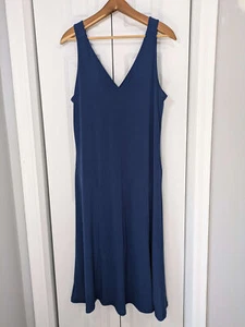 Banana Republic NWT Women's Size Large A-Line Midi Dress Blue - Picture 1 of 6