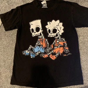 The Simpson Bart And Lisa Skeletons Tshirt Pre-owned(A4) - Picture 1 of 7