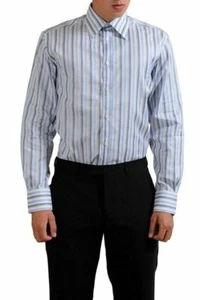 Versace Collection Men's "City" Multi-Color Striped Long Sleeve Dress Shirt - Picture 1 of 4