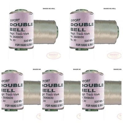 5X Viscose Rayon Yarn Thread Grey Colour 500mtr,Hand & machine embroidery - Image 1 of 3