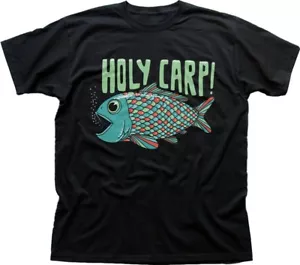Holy Carp Angler Holy Crap Fliegenfischen lustig bedruckt T-Shirt OZ9411 - Bild 1 von 2