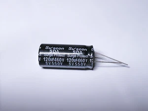 SDA460M121K40SR Suscon 120uF 460V 18x40 Electrolytic Radial Capacitor 550V Surge - Picture 1 of 2