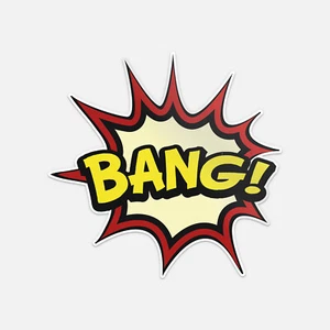 Calcomanía pegatina de vinilo para cómics Bang Speech Bubble - Imagen 1 de 1