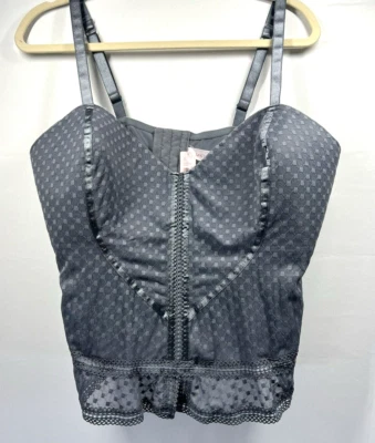 NWT Cacique Sz 26/28 Gray Bustier Corset Top Lingerie Bra Fairy Grunge Feminine - Image 1 of 4