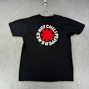 Red Hot Chili Peppers Shirt Adult XL Black Red Asterisk Logo Band Rock Music - Picture 1 of 9
