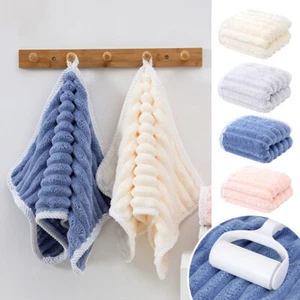 Thickened Soft Coral Velvet Absorbent Hand Face Towel Bathroom Travel Home Towel - Imagen 1 de 35