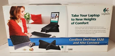 Logitech Cordless Desktop S520 and Alto Connect; Notebook Stand, Mouse, Keyboard - Image 1 of 4