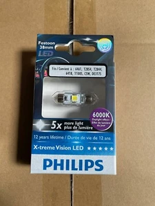 PHILIPS LED FESTOON 38MM 6000K X 1 BOMBILLA X-Treme Vision 6461, 12854, 12844, 6418 - Imagen 1 de 1