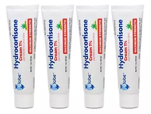 4 Pack Hydrocortisone Maximum Strength Anti-Itch Cream 1% w/Aloe Intensive Fo... - Picture 1 of 5