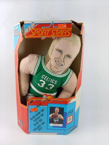 Vintage 1991 LARRY BIRD Boston Celtics ACE Hoopster Hero Plush Pillow Doll Cover