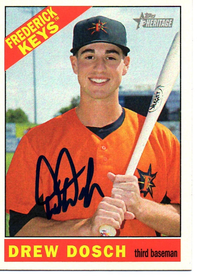 Drew Dosch Frederick Keys 2015 Topps Heritage Signed Card - Image 1 of 1