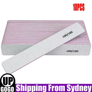 10X Nail Files Double-sided Emery Sanding Buffer Gel File Filer Art DIY Manicure - Picture 1 of 9