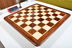 23" Wooden Chess Board Solid Sheesham (Golden Rosewood) Wood - 60 mm - Picture 1 of 7