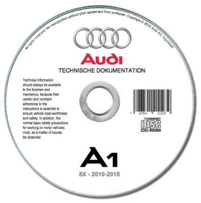 Audi A1 (8X) 2010-2018  manuale officina su cd repair manual on cd - Immagine 1 di 4