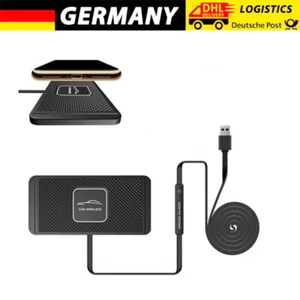 Automobil Induktives Ladegerät Induktion Kabellos Wireless Charger Schwarz - Zdjęcie 1 z 13