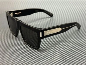 SAINT LAURENT SL 628 001 Black Grey Men's Medium 55 mm Sunglasses - Picture 1 of 5