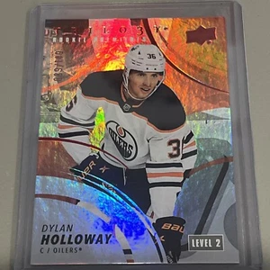 2022 Upper Deck Trilogy Premieres Rosso /149 Livello 2 Dylan Holloway #193 Rookie RC - Foto 1 di 2