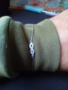 Bracciale Infinito da donna in argento sterling 925 nuovo - Foto 1 di 5