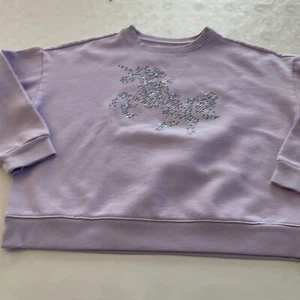 Wonder nation girls Long Sleeve Sweatshirt. Lilac L (10-12) Unicorn Made Gems - Picture 1 of 6