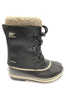 Sorel Youth Yoot Pac Caribou Waterproof Boot Black Size 5 M Big Kid - Picture 1 of 7