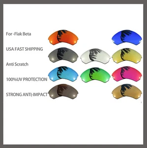 Lentes polarizadas de repuesto para gafas de sol Oakley Flak Beta antiarañazos EE. UU. - Imagen 1 de 15