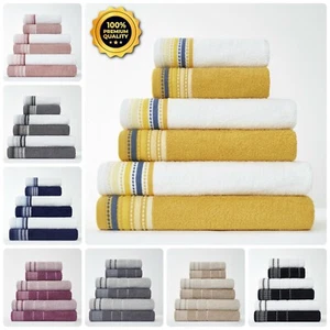 100% EGYPTIAN COTTON TOWEL EMBROIDERY HAND BATH TOWEL BATH SHEET SOFT ABSORBENT - Picture 1 of 44