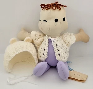 Vtg. 4-Face Swivel Head Cloth Doll 4 Emotions - Picture 1 of 23