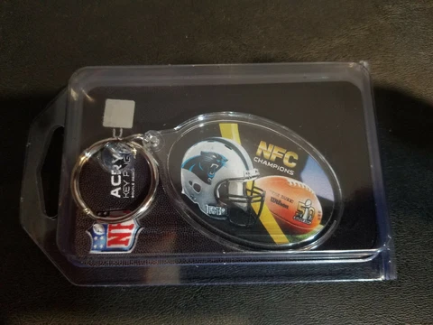 Super Bowl 50 Carolina Panthers NFC Champions Key Ring Brand New Bay Area Cover