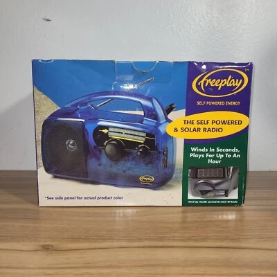 NEW Freeplay Self Powered & Solar AM/FM Radio Wind Crank Up Transparent Clear - Image 1 of 4