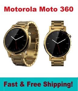Motorola Moto 360, 2nd Generation, 316L Stainless Steel Gold 42mm with 15mm band