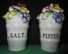 Vintage Ceramic Mixed Fruits in Barrel Basket Salt and Pepper Shaker Set by Ace