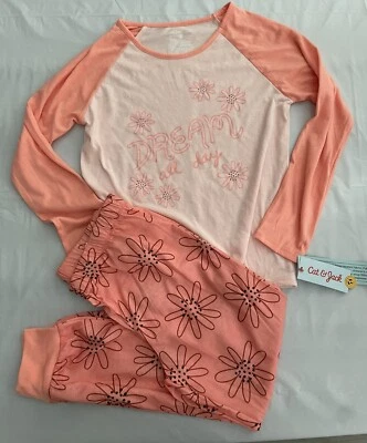 Cat & Jack Girls 2 Piece pajama set size L(10-12) NWT - Imagem 1 de 3
