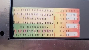 OUTLAWS / FOGHAT / JVZ - VINTAGE NOV 12 1980 CINCINNATTI, OH CONCERT TICKET STUB - Picture 1 of 1