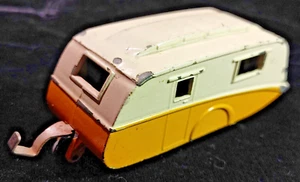 VINTAGE DINKY TOYS CARAVAN #190 White over Yellow. 1/43 Diecast Travel Trailer - Picture 1 of 8