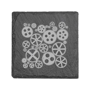 Coaster - Slate - Gears - SET OF 2 - Picture 1 of 1