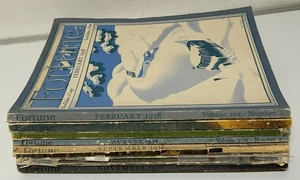 Lot of 7 Vintage Fortune Magazine 1938- Feb/May/June/Aug/Sep/Oct/Nov - Picture 1 of 15
