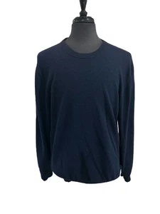 Daniel Bishop Sweater Mens Size XL Navy Cashmere Crew Neck Pullover Knit Soft - Picture 1 of 6