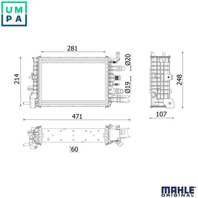 RADIATOR ENGINE COOLING CR 2632 000P FOR RENAULT DUSTER EXPRESS/Box/Body/MPV - Image 1 of 4