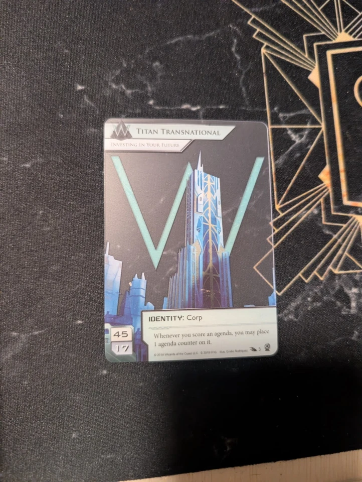 Android Netrunner Promo Acrylic Transparent ID FFG: Titan Transnational - Image 1 of 2