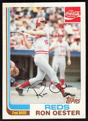 1982 Topps Coca-Cola Cincinnati Reds #16 Ron Oester - JBKB - Image 1 of 2