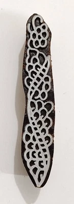Indian Wooden Textile Stamps Wood Printing Block Floral Stamp Décor Block AZ-77 - Image 1 of 4