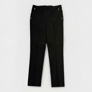 Anne Klein Damen schmale Knöchel Anzughose Größe M schwarz Pull-On hoher Bund neu mit Etikett $ 89 - Bild 1 von 17