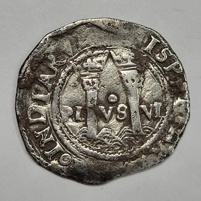 1546-1556 Cob 1 Real Mexico Carlos & Joanna Assayer O 3.1g Early Silver *K404 - Image 1 of 3