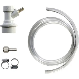 5/16" Ball Lock Gas Line Pigtail - Barbed Disconnect and Hose - Picture 1 of 6