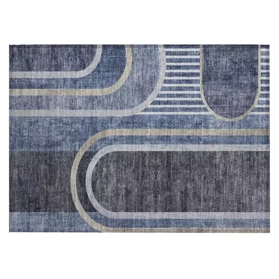 Chantilla ACN532 azul marino 1 pie 8 pulgadas X 2 pies 6 pulgadas Lavable a máquina interior/exterior Foto 1 de 4