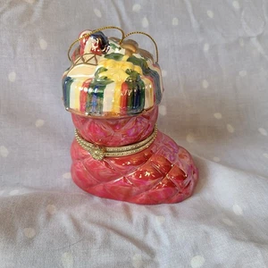 Mr. Christmas Boot musikalischer hängender Aufziehschmuck spielt 12 Days Of Christmas - Bild 1 von 12