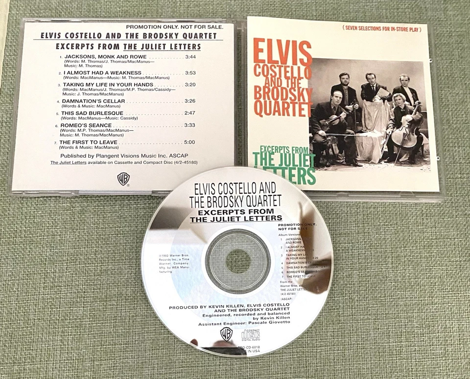 Elvis Costello & the Brodsky Quartet   ** PROMO CD **  Juliet Letters - Excerpts Foto 1 de 1