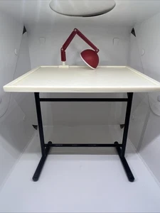 AMERICAN GIRL Tilting Drafting Table: Retired: 8" x 8": Red Desk Lamp: Doll Acc. - Picture 1 of 6