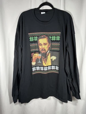 Leonardo Dicaprio Christmas Graphic Tee  Size 4 Xl Christmas Party Graphic Tee  - Image 1 of 3